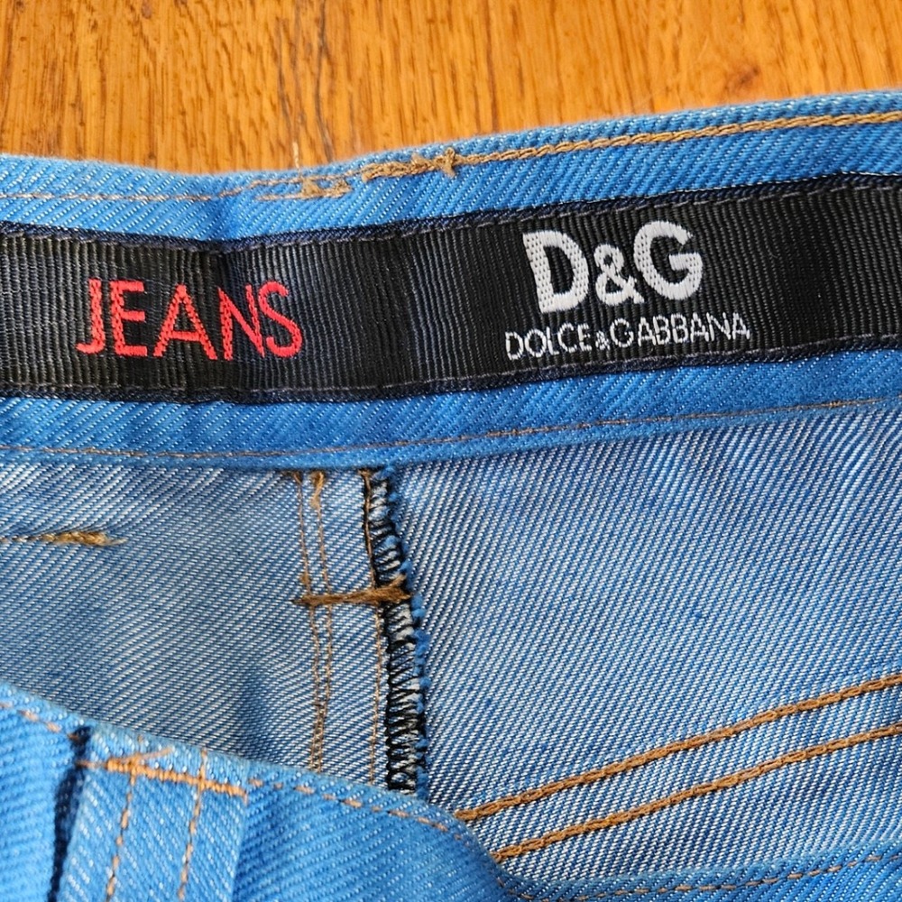 D&G Dolce & Gabbana Jeans Made in Italy Blue Denim Straight Leg Women's Size 29 - Picture 10 of 13